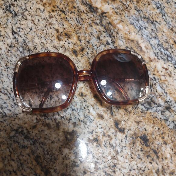 Vintage Ted Lapidus Paris Sunglasses Womens Large Oversized France 70s Eyewear - Picture 10 of 16